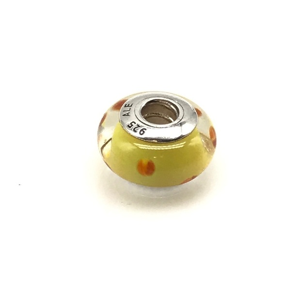 Pandora Yellow Orange Murano Glass Charm - Picture 5 of 5